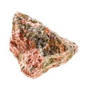 Unakite rock on white Royalty Free Stock Photo