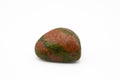 Unakite on white background