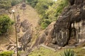 Unakoti, India - January 23 2022: Famous Rock sculpture of Unakoti