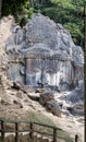 Unakoti, India - January 23 2022: Famous Rock sculpture of Unakoti.