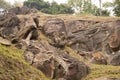 Unakoti, India - January 23 2022: Famous Rock sculpture of Unakoti.