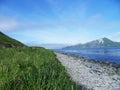 Unalaska , Dutch Harbor.Alaskan wilderness as seen from the ocean.