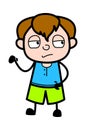 Unamused Teen Boy Cartoon