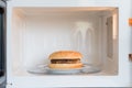 Microwave Hamburger Royalty Free Stock Photo