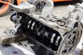 unassembled transmission in repair station Royalty Free Stock Photo