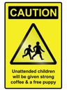 Unattended Children Hazard Sign Royalty Free Stock Photo