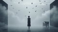 Surreal Cinematic Minimalistic Shot With Eerie Symbolism