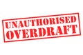 UNAUTHORISED OVERDRAFT Rubber Stamp