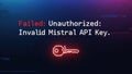 Unauthorized access: invalid mistral api key Royalty Free Stock Photo