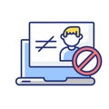 Unauthorized access RGB color icon Royalty Free Stock Photo
