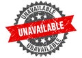 Unavailable stamp. unavailable grunge round sign. Royalty Free Stock Photo