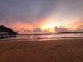 Unawatuna beach beautiful Evening Sunset Sri Lanka Royalty Free Stock Photo