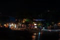 Unawatuna beach night scene in Sri Lanka Royalty Free Stock Photo