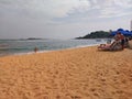 Unawatuna southern cost beach in sri lanka Royalty Free Stock Photo