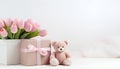 Unbearably Adorable: A Pink Tulip Surprise in a Charming Box