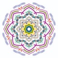 Amazing mandala symmetry in classic colours