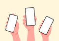 Hands Holding Smartphone Mock Up