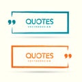 Vector Illustration Quotation Mark Speech Bubble Set. Quote sign icon. Royalty Free Stock Photo