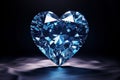 Unblemished New heart shaped diamond. Generate Ai Royalty Free Stock Photo