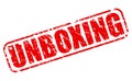 Unboxing red stamp text Royalty Free Stock Photo
