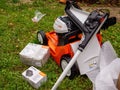 Unboxing unpacking of the new Stihl RMA 443 VC battery operated electric