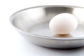 Unbroken Egg on a Pan Royalty Free Stock Photo