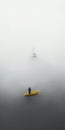 Uncanny Minimalist Philosophy: Lost In The Sea Of Fog Royalty Free Stock Photo