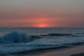 Uncanny sunset over the Pacific ocean in Southern California