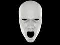 Uncanny white screaming face mask Royalty Free Stock Photo