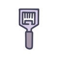 uncapping fork color vector doodle simple icon Royalty Free Stock Photo