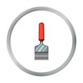 Uncapping fork icon in cartoon style isolated on white background. Apiary symbol stock vector illustration