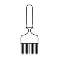Uncapping fork icon in outline style isolated on white background. Apairy symbol stock vector illustration