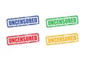 Uncensored worn stamp Royalty Free Stock Photo