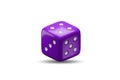 Uncertainty concept with dice standing on its edge - 3d rendering Royalty Free Stock Photo