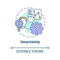 Uncertainty concept icon