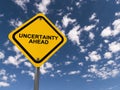 Uncertainty traffic sign Royalty Free Stock Photo