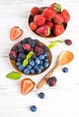 Ãâunch of wild berries and mint Royalty Free Stock Photo