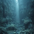 The uncharted depths of a cave Royalty Free Stock Photo