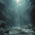 The uncharted depths of a cave Royalty Free Stock Photo