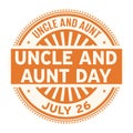 Uncle and Aunt Day, July 26