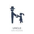 uncle icon. Trendy flat vector uncle icon on white background fr
