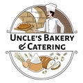 Uncle\'s Bakery and Catering Color Vector Logo Idea for culinary business