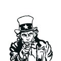 Uncle Sam - Black and white Illustration