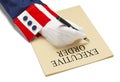Uncle Sam and Executive Order Royalty Free Stock Photo