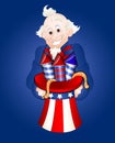 Uncle Sam with Fireworks Vector