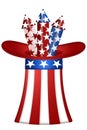 Uncle Sam Hat with Fireworks