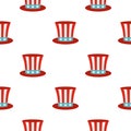 Uncle Sam hat pattern seamless Royalty Free Stock Photo