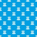 Uncle sam hat pattern seamless blue Royalty Free Stock Photo