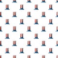 Uncle Sam hat seamless pattern. Royalty Free Stock Photo