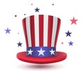 Uncle sam hat symbol of Presidents day Royalty Free Stock Photo